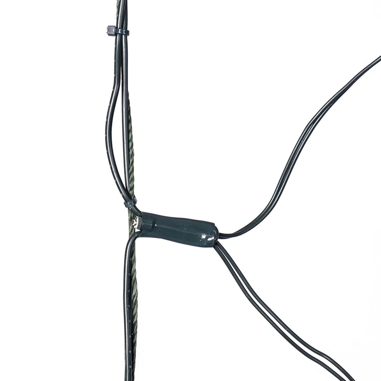 Rete Connect+ 2 x h 1 m, 120 led bianco caldo, cavo verde, prolungabile