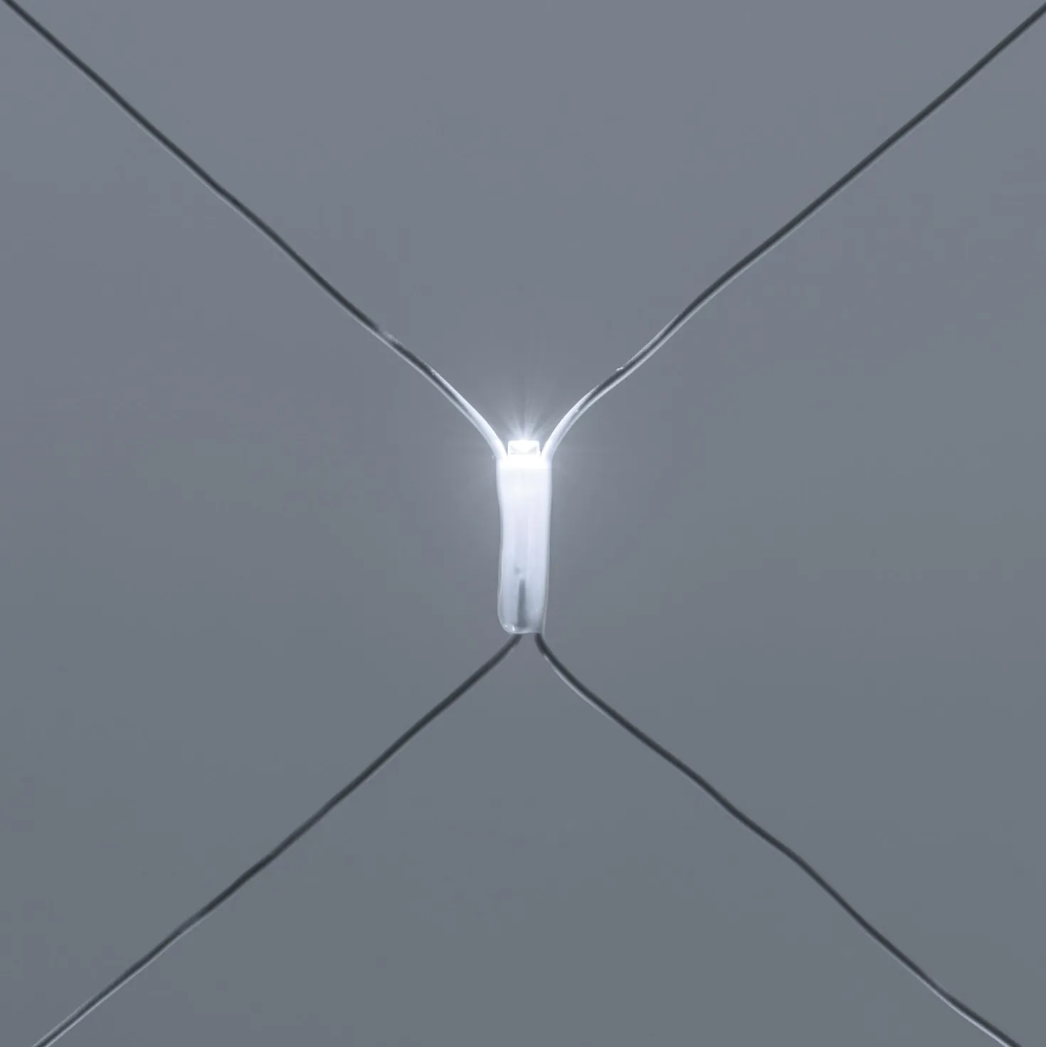 Rete Smart Connect, 2 x h. 1 metri, 120 led bianco freddo, cavo bianco