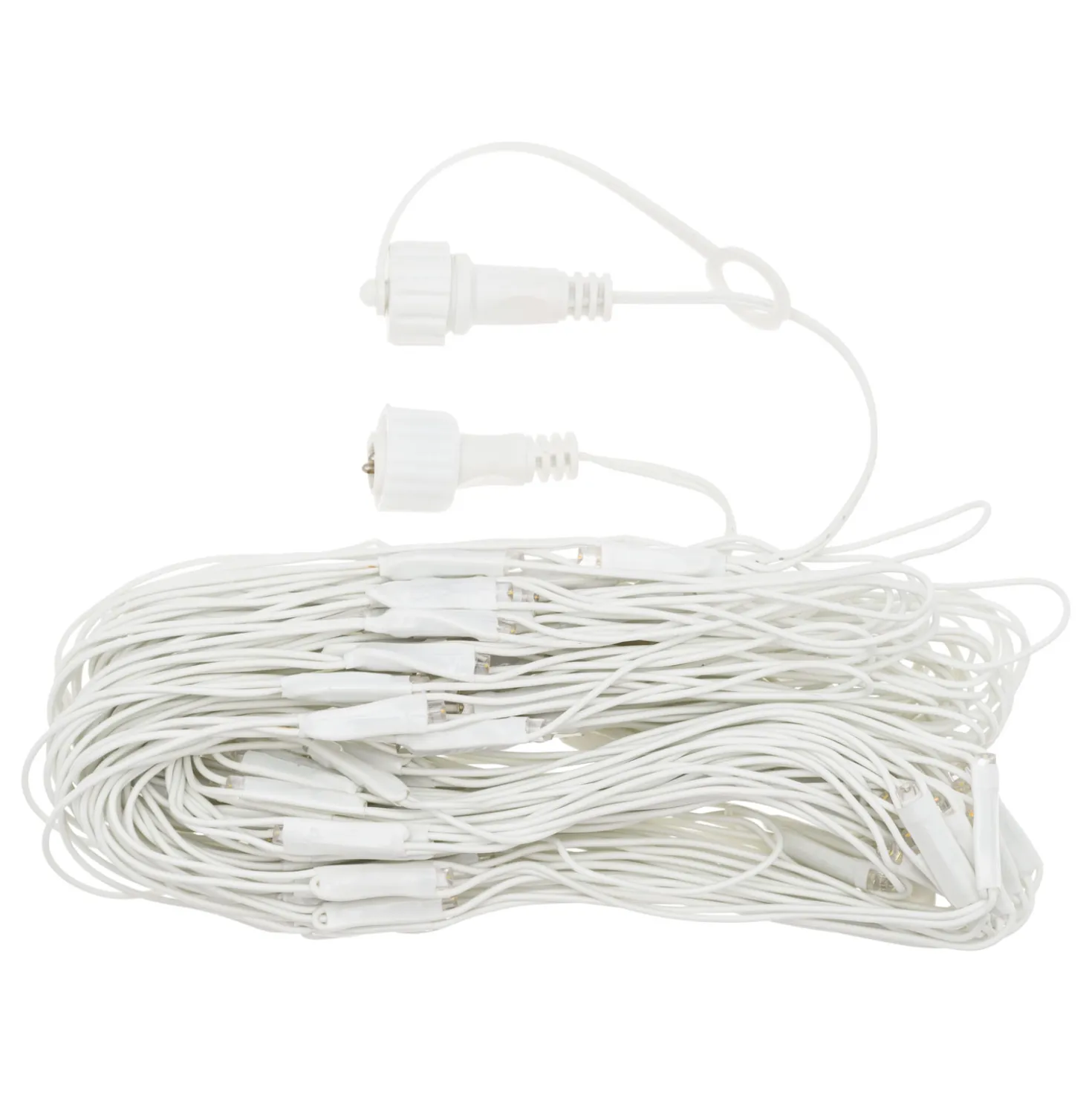 Rete Smart Connect, 2 x h. 1 metri, 120 led bianco freddo, cavo bianco