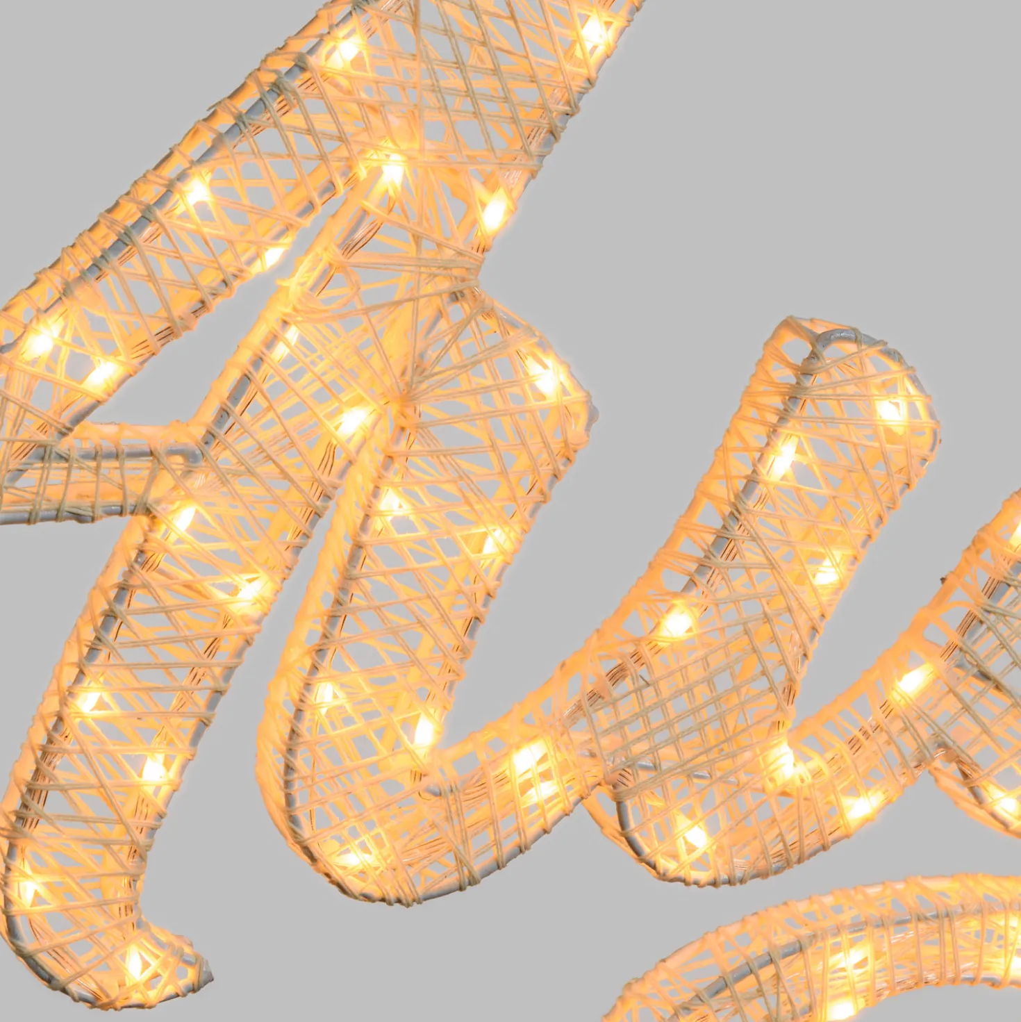 Scritta Auguri 3D Light Cream & Brown, h. 37 cm, 130 Led Bianco extra caldo