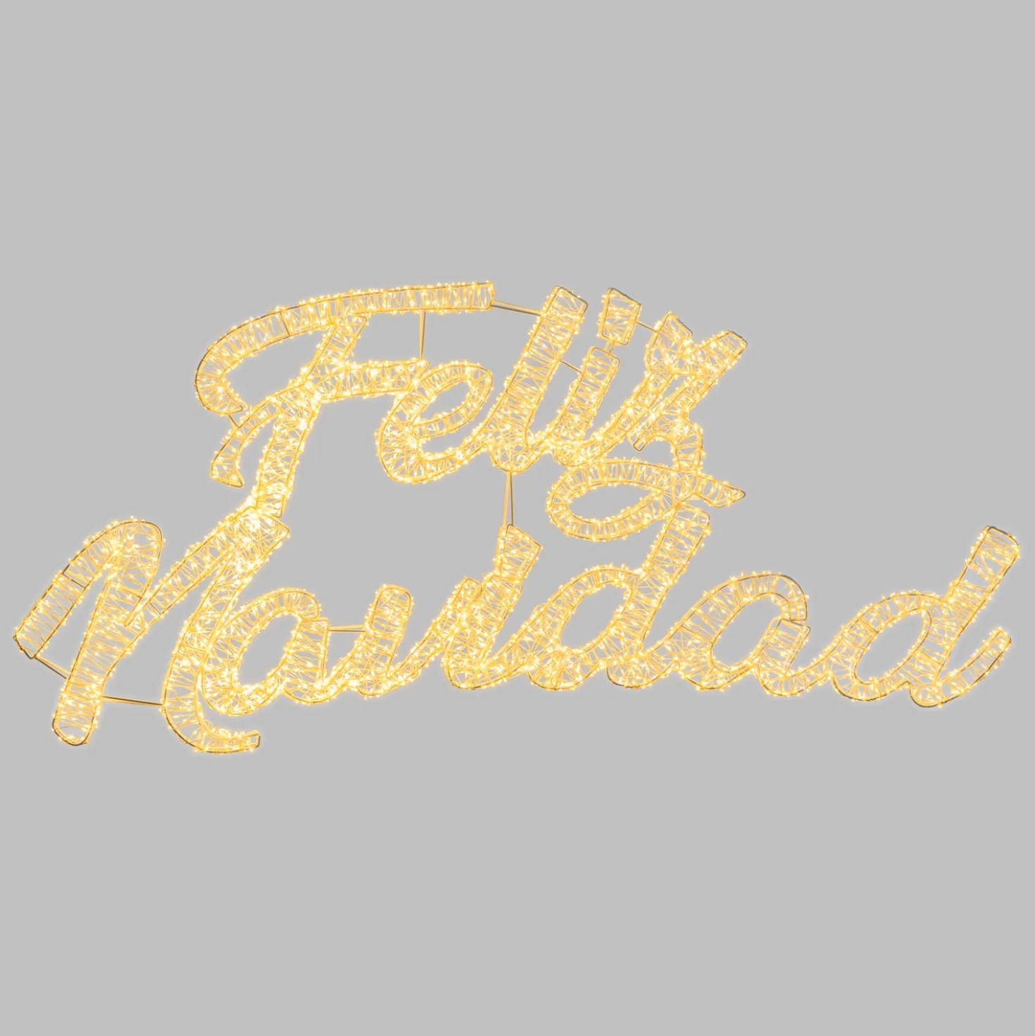 Scritta Feliz Navidad 3D, 125 x h 57 cm, 4300 microled bianco caldo e freddo, uso esterno