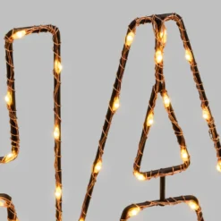 Scritta luminosa led HAPPY color rame, bianco caldo