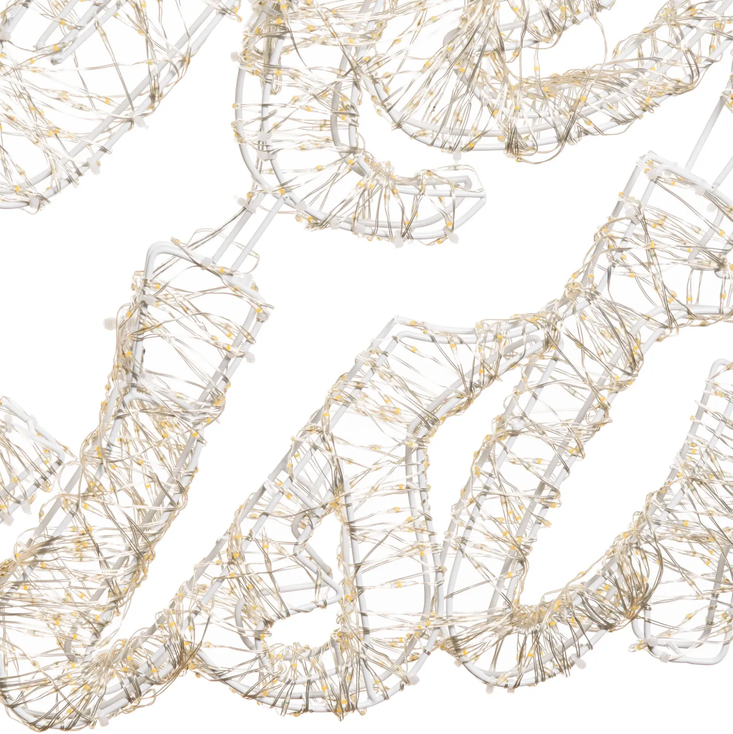 Scritta Merry Christmas 3D bianca, h. 55 cm, 4600 Microled bianco caldo e bianco freddo