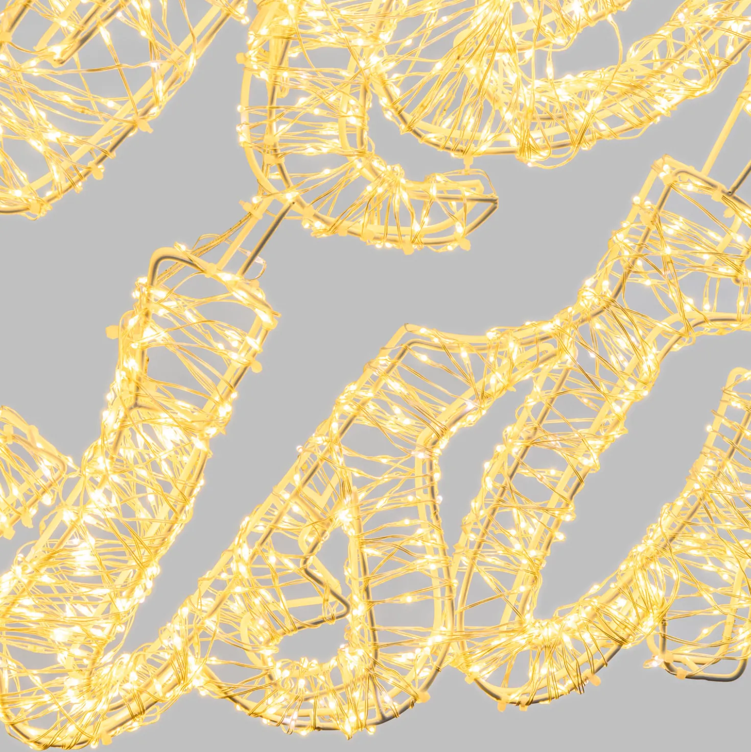 Scritta Merry Christmas 3D bianca, h. 55 cm, 4600 Microled bianco caldo e bianco freddo