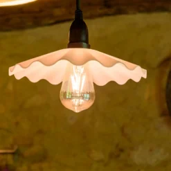 Set 8 paralumi bianchi per lampadine Vintage