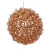 Sfera 3D Rose Gold, filo a spirale, ∅25 cm, 200 microled bianco caldo