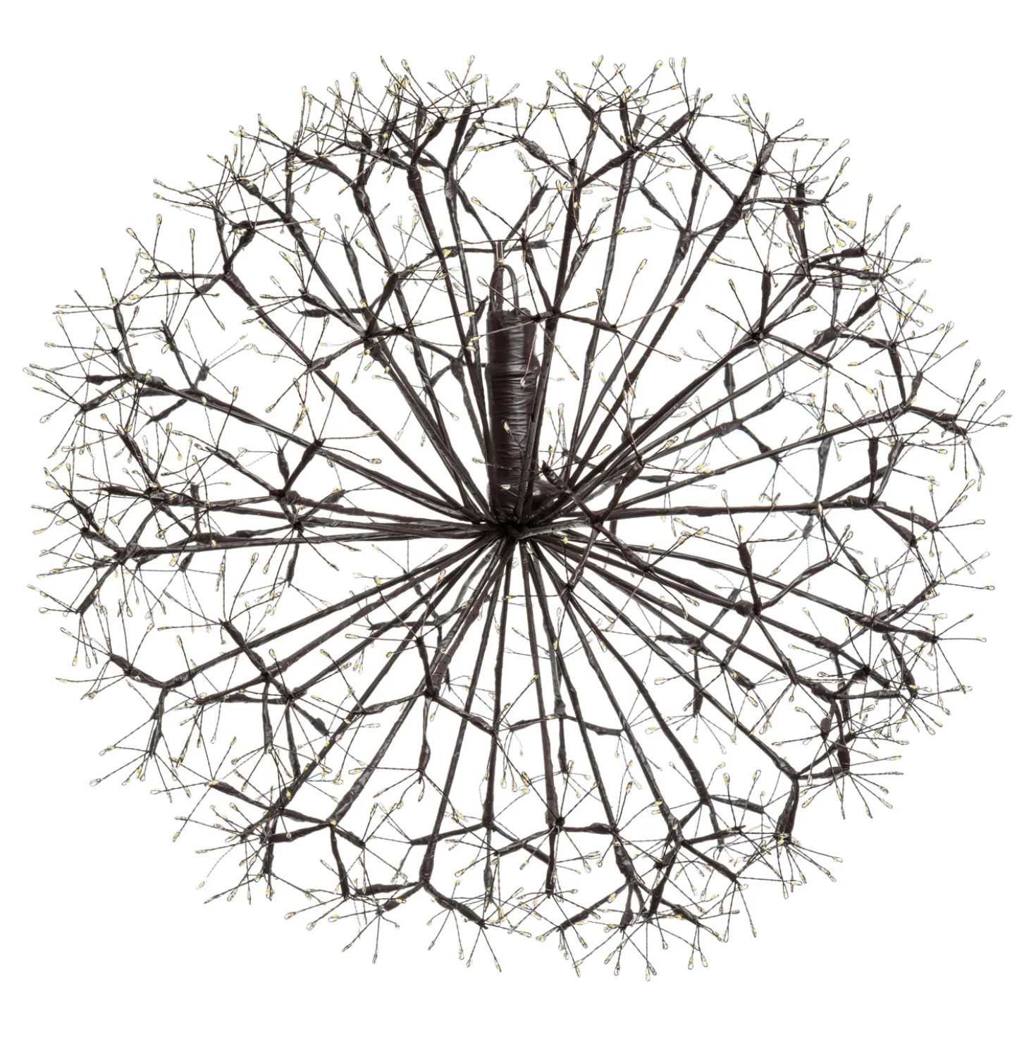 Sfera luminosa RICCO con rami marroni, Ø 60 cm, microled bianco caldo