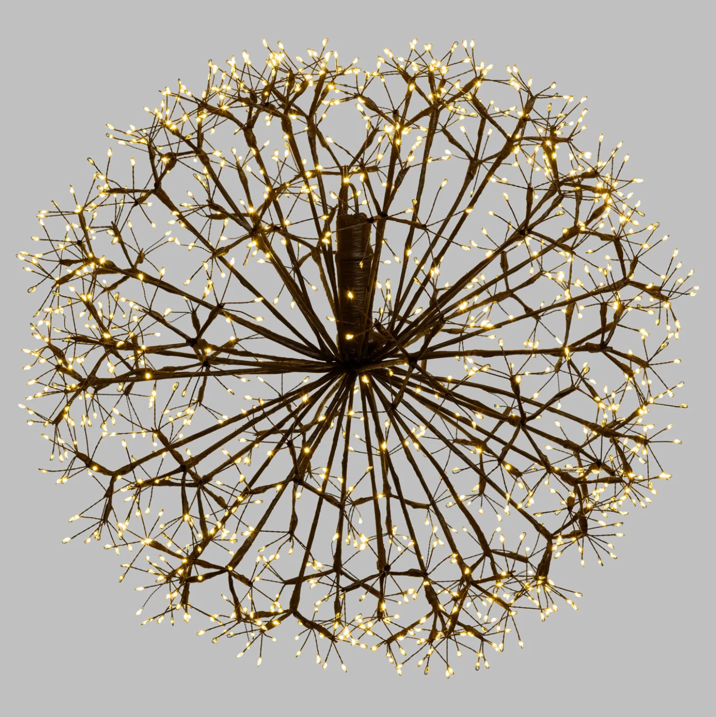 Sfera luminosa RICCO con rami marroni, Ø 60 cm, microled bianco caldo
