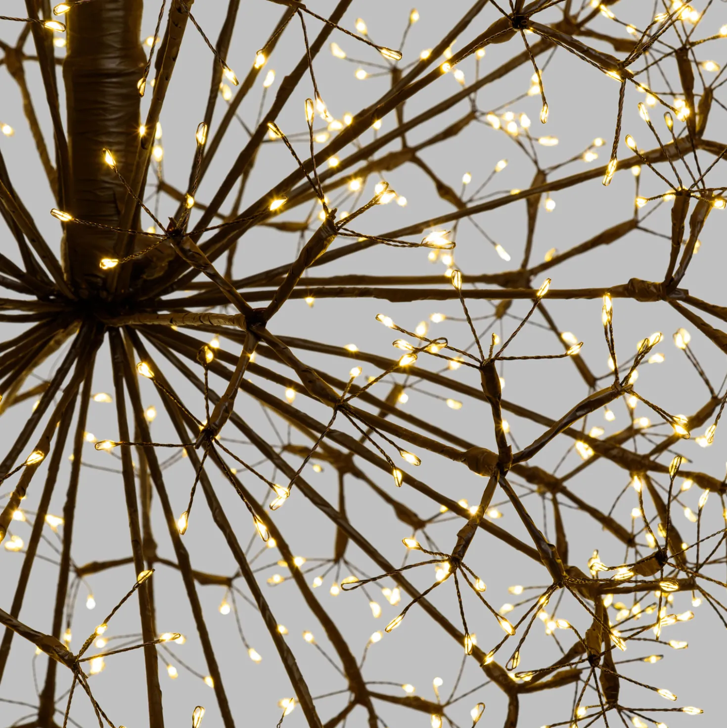 Sfera luminosa RICCO con rami marroni, Ø 60 cm, microled bianco caldo