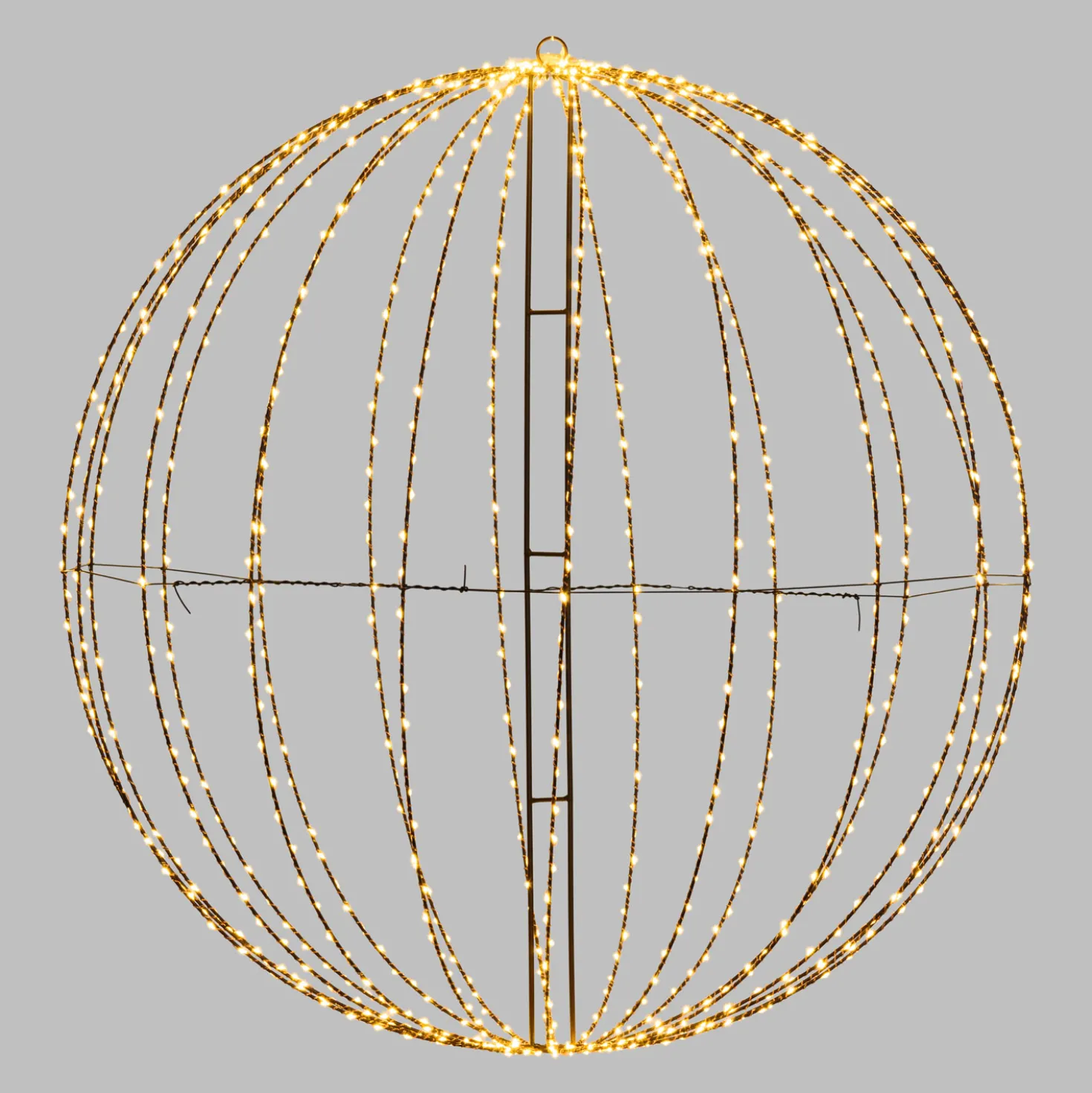 Sfera marrone ripiegabile 3D, Ø 94 cm, microled bianco caldo, uso interno