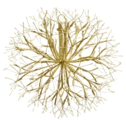 Sfera RICCO con rami champagne, Ø 30 cm, 384 microled bianco caldo e bianco freddo, uso interno