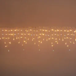 Stalattite Connect+ 5 x h 0,36 m, 400 led bianco caldo e bianco freddo, cavo trasparente, prolungabile