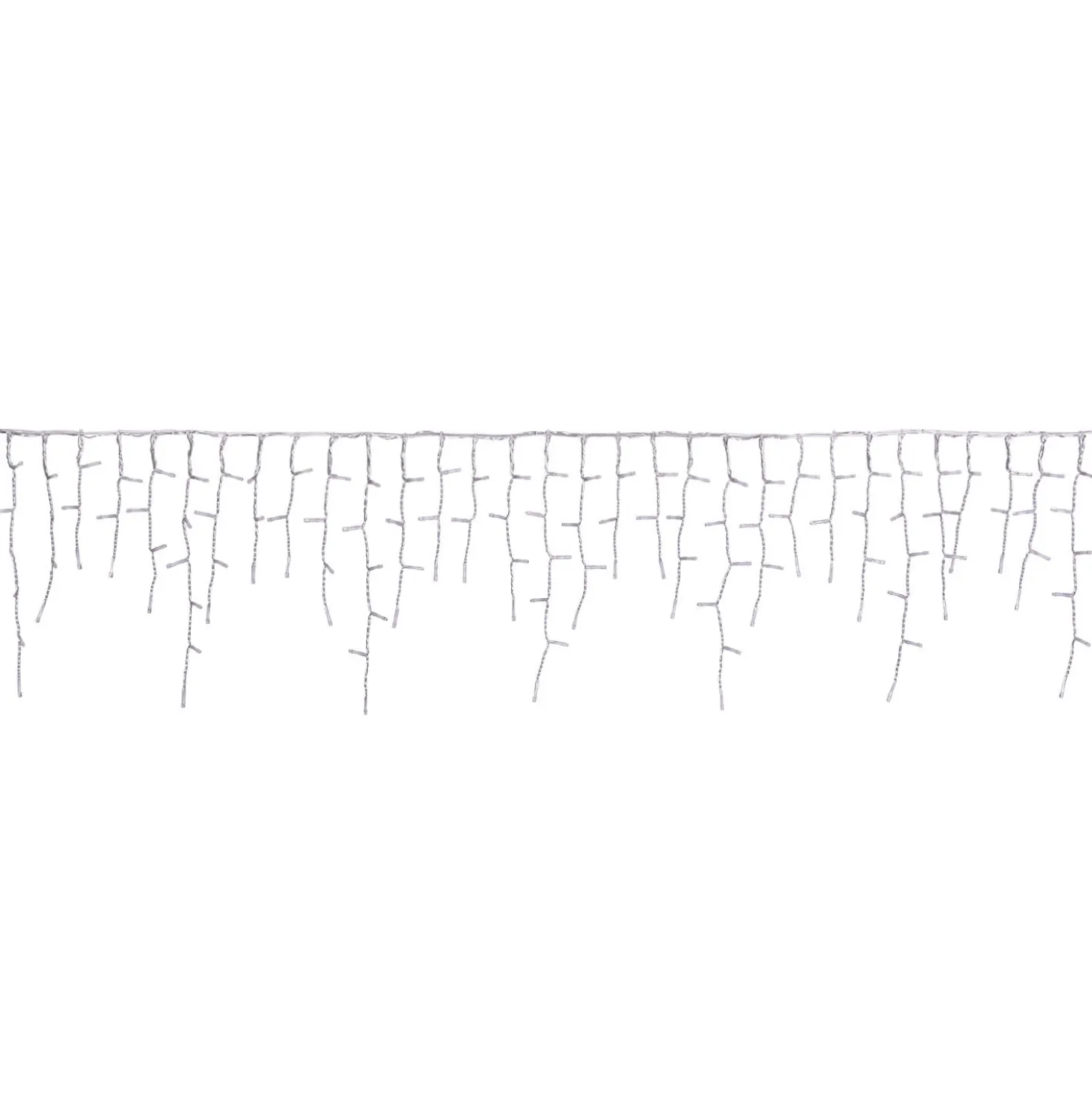Stalattite Connect+ 5 x h 0,36 m, 400 led bianco caldo, cavo trasparente, prolungabile