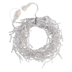 Stalattite Connect+ 5 x h 0,36 m, 400 led bianco caldo, cavo trasparente, prolungabile