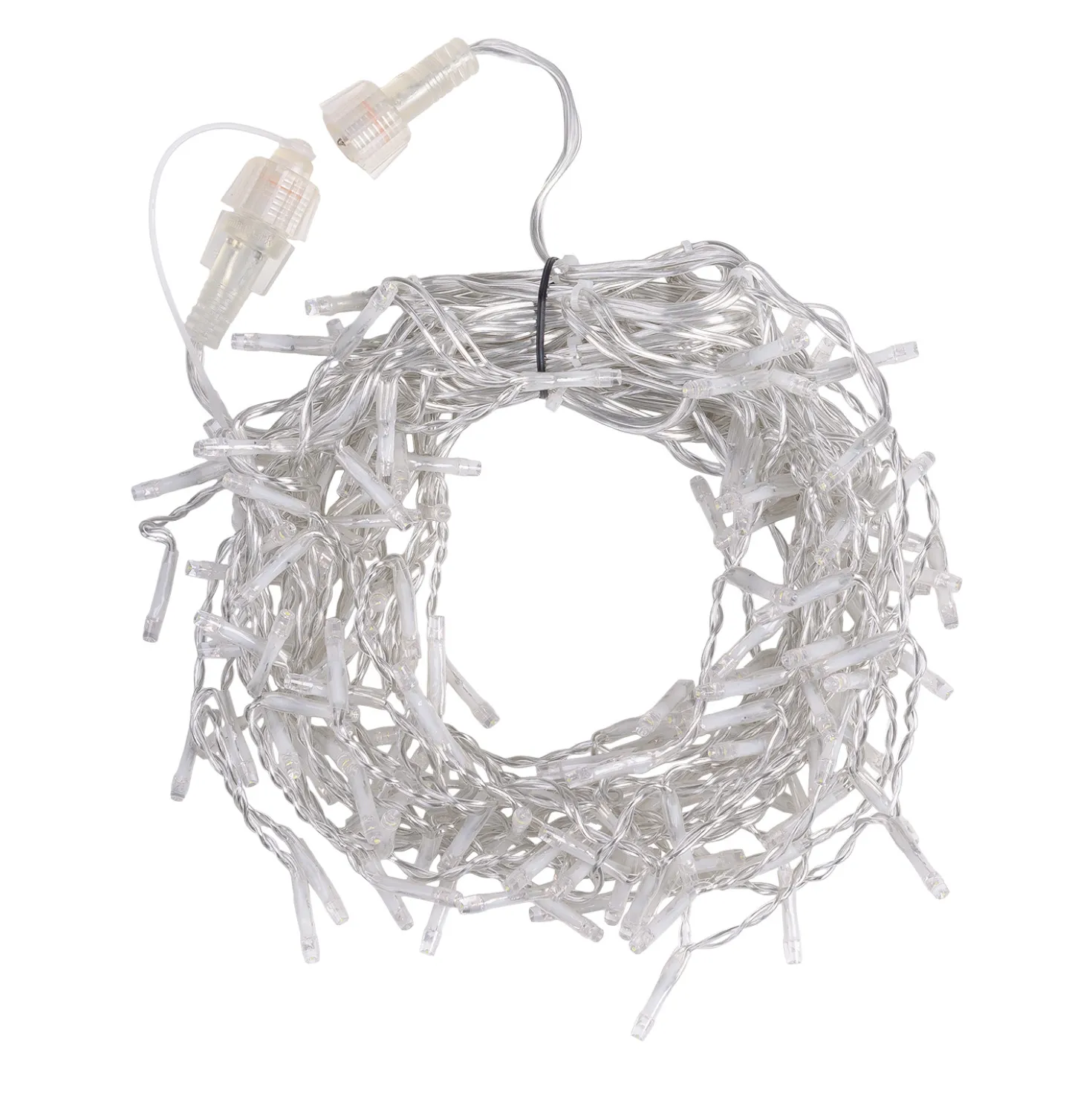 Stalattite Connect+ 5 x h 0,36 m, 400 led bianco caldo, cavo trasparente, prolungabile