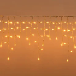 Stalattite Connect+ 5 x h 0,36 m, 400 led bianco caldo, cavo trasparente, prolungabile