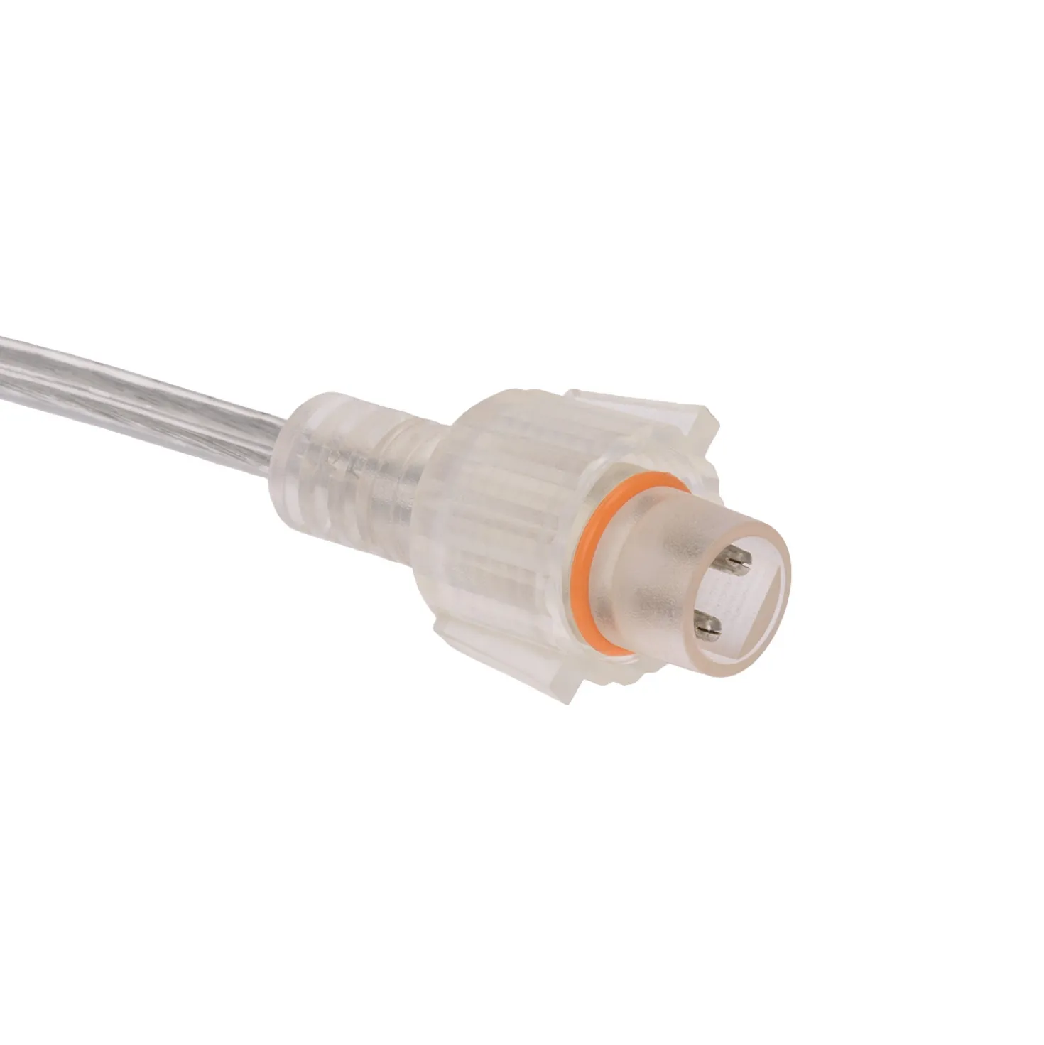 Stalattite Connect+ 2 x h 0,8 m, 140 led bianco caldo, cavo trasparente, prolungabile