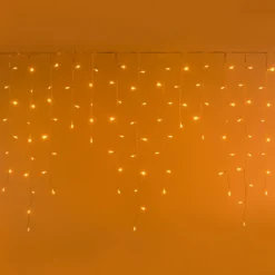 Stalattite Connect+ 2 x h 0,8 m, 140 led bianco caldo, cavo trasparente, prolungabile