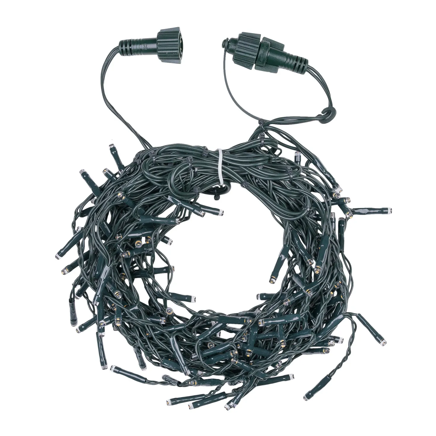 Stalattite Connect+ 2 x h 0,36 m, 160 led bianco caldo, cavo verde, prolungabile