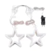 Stalattite con 14 stelle, 3,25 x h 1,15 m, 392 Gocce di Luce, led bianco caldo e bianco freddo, cavo trasparente