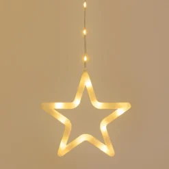 Stalattite con 14 stelle, 3,25 x h 1,15 m, 392 Gocce di Luce, led bianco caldo e bianco freddo, cavo trasparente