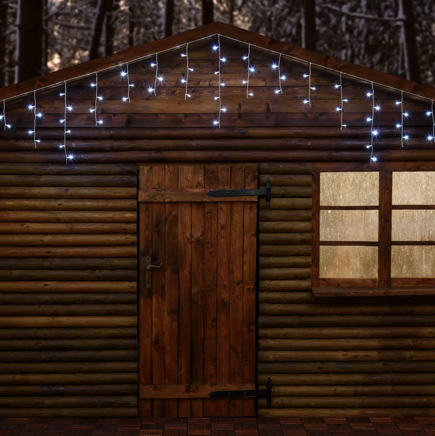 Stalattite 3 x h 0,7 m, 60 led bianchi
