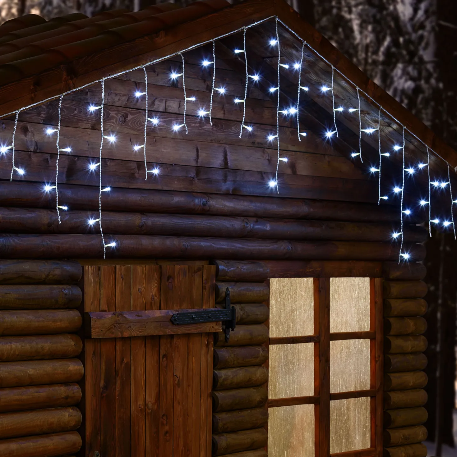 Stalattite 3 x h 0,7 m, 60 led bianchi