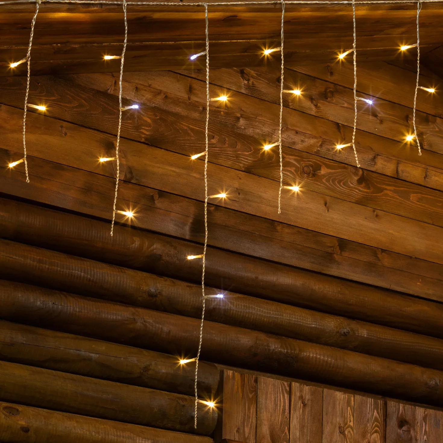 Stalattite 2,7 x h. 0,8 m, 66 led bianco caldo e bianco freddo