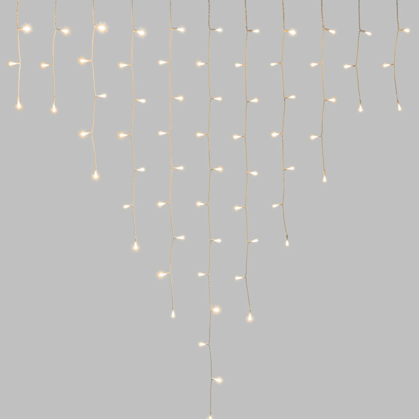 Stalattite 4,5 x 1,2 m, 300 led bianco caldo