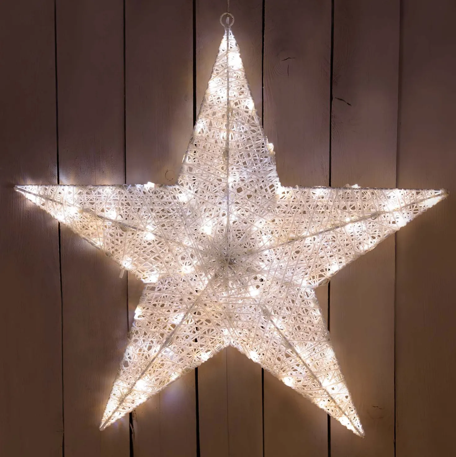 Stella Bianca 3D Ø 55 cm, Dual Color LED bianco caldo e freddo