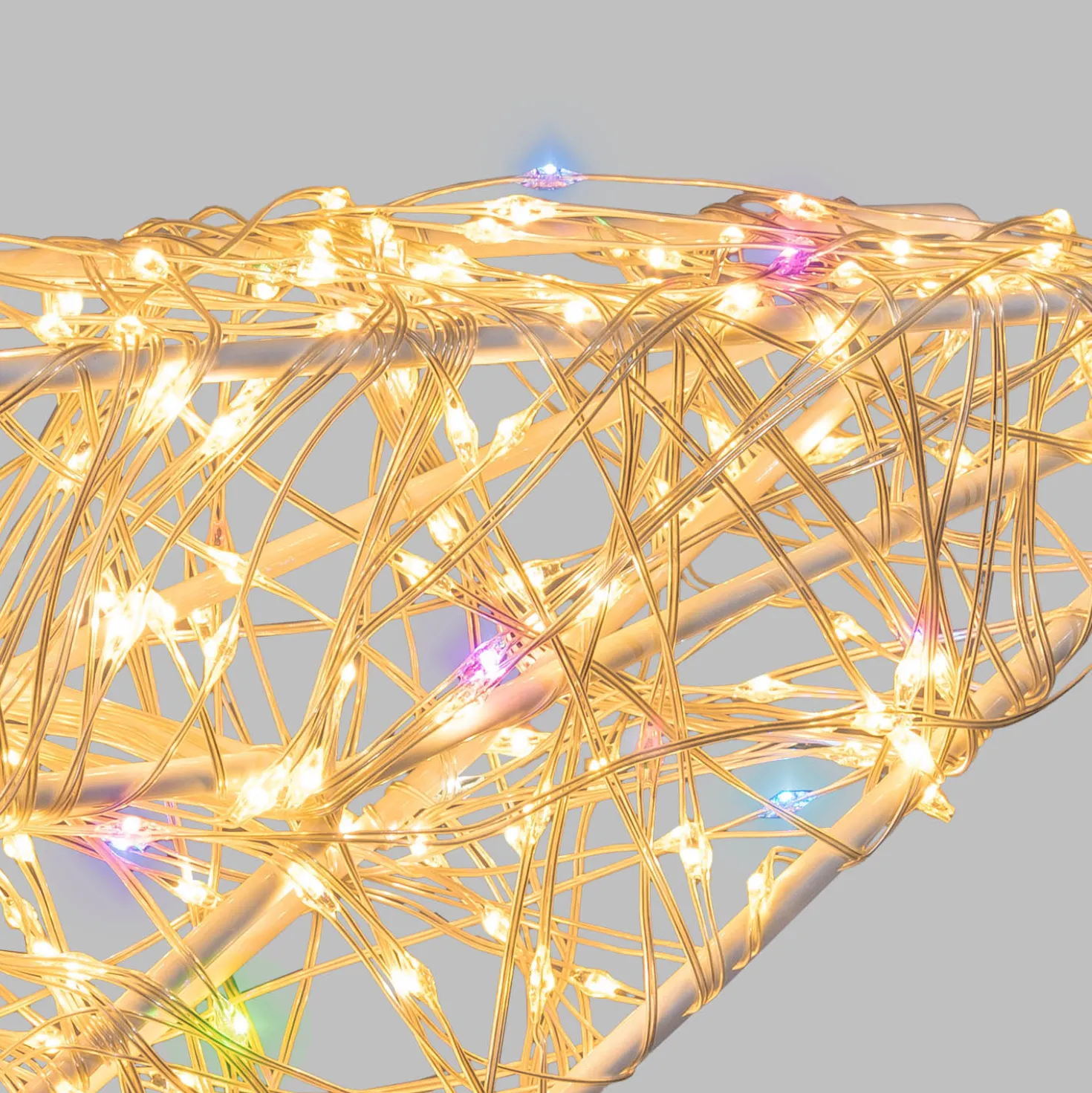 Stella Bianca 3D Ø 35 cm, microled bianco caldo e RGB, uso interno