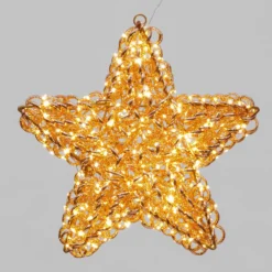 Stella 3D Rose Gold, filo a spirale, ∅38 cm, 400 microled bianco caldo
