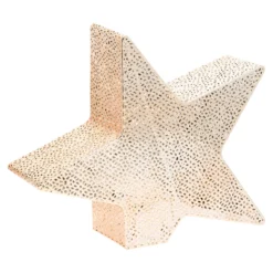 Stella inclinata color champagne Ø 33 cm, led bianco caldo