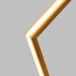 Stella in legno naturale, 35 cm, led bianco caldo, uso interno