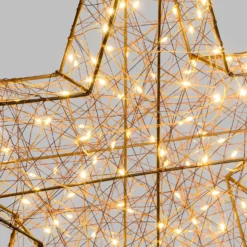 Stella luminosa 3D, 180 microled bianco caldo