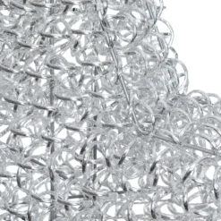 Stella luminosa in alluminio argento Ø 80 cm, 200 led bianco caldo