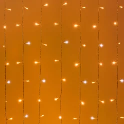 Tenda Connect+ 1 x h 3 m, 300 led bianco caldo e bianco freddo, cavo trasparente, prolungabile