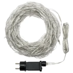 Tenda effetto nevicata 3 x h 1,2 m, 360 led bianco caldo, cavo trasparente