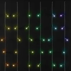 Tenda Twinkly Plus RGB e Bianco caldo, 1 x h 2 metri, 250 Pixel Led, cavo nero