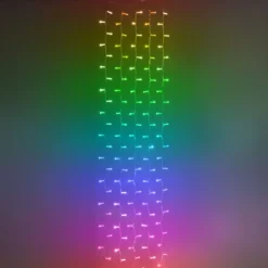 Tenda Twinkly Plus RGB e Bianco caldo, 0,5 x h 4 metri, 250 Pixel Led, cavo nero