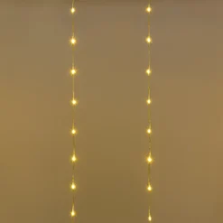 Tenda 3 x h. 3 m, 300 Gocce di Luce Dual Color, led bianco caldo e multicolor, cavo trasparente