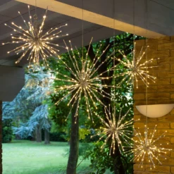 TWIGball argento, h. 40 cm, led bianco caldo